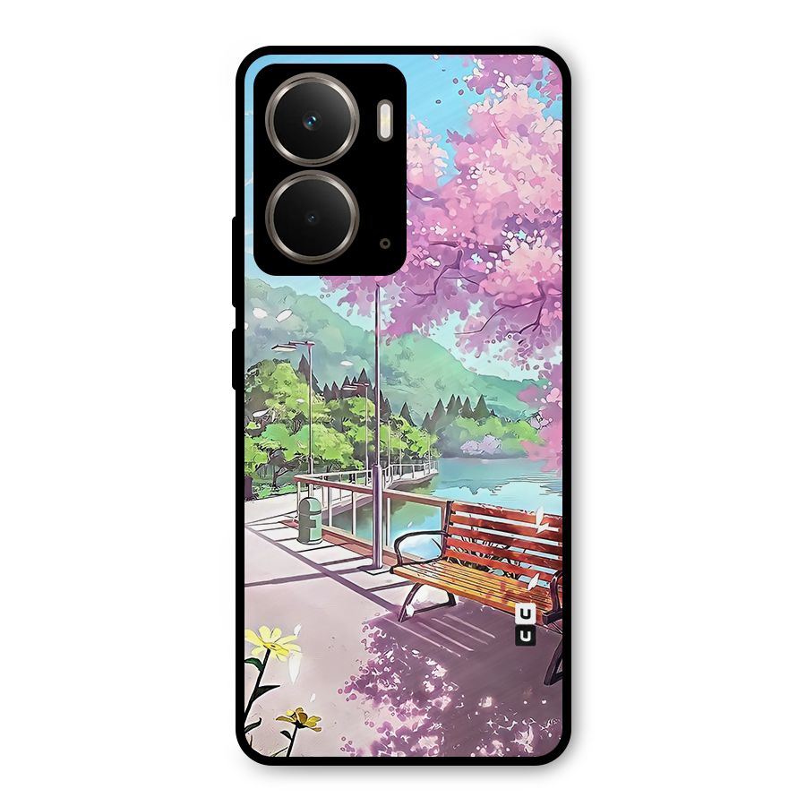 Beautiful Cherry Blossom Landscape Metal Back Case for Realme P3
