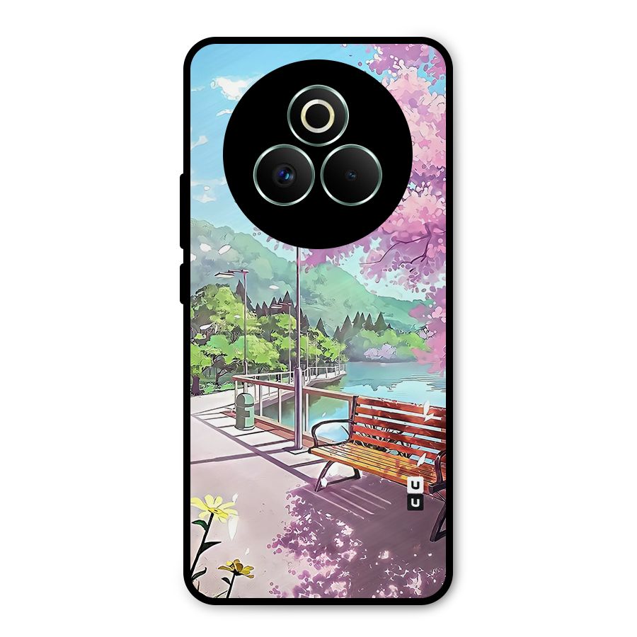 Beautiful Cherry Blossom Landscape Metal Back Case for Realme P3 Pro