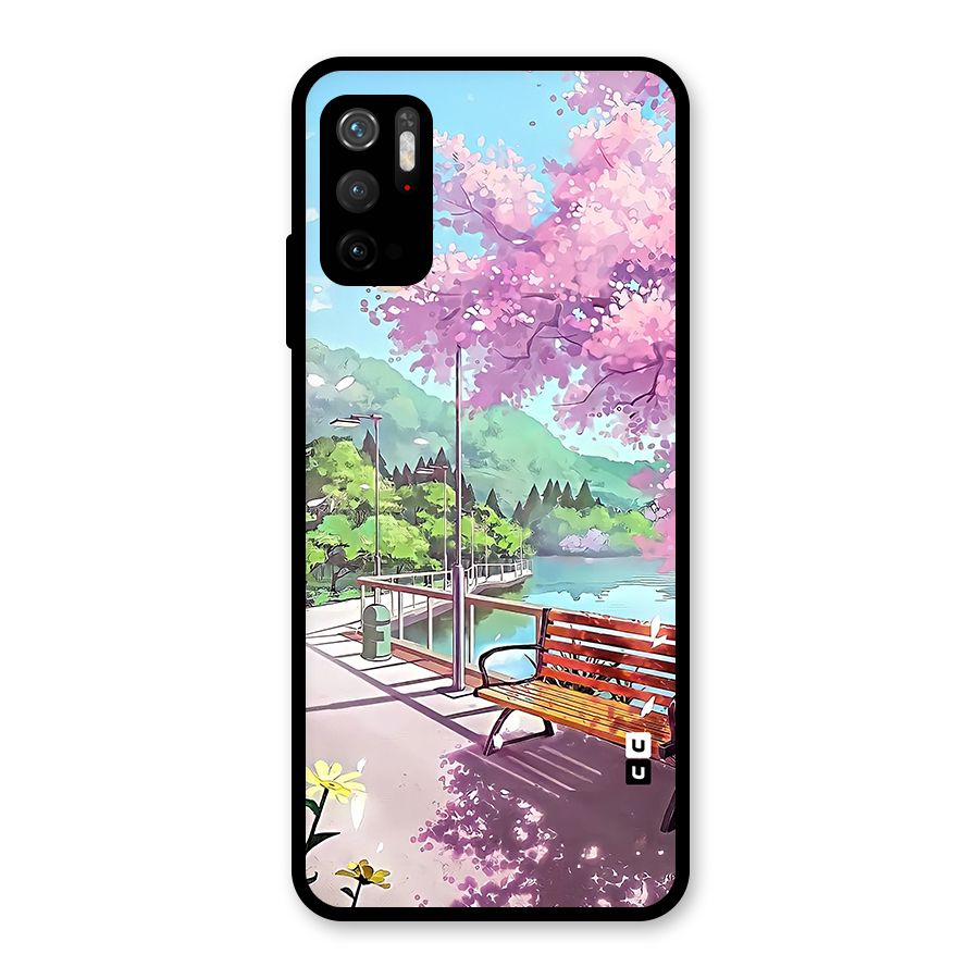Beautiful Cherry Blossom Landscape Metal Back Case for Redmi Note 10T 5G