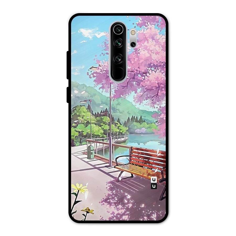 Beautiful Cherry Blossom Landscape Metal Back Case for Redmi Note 8 Pro
