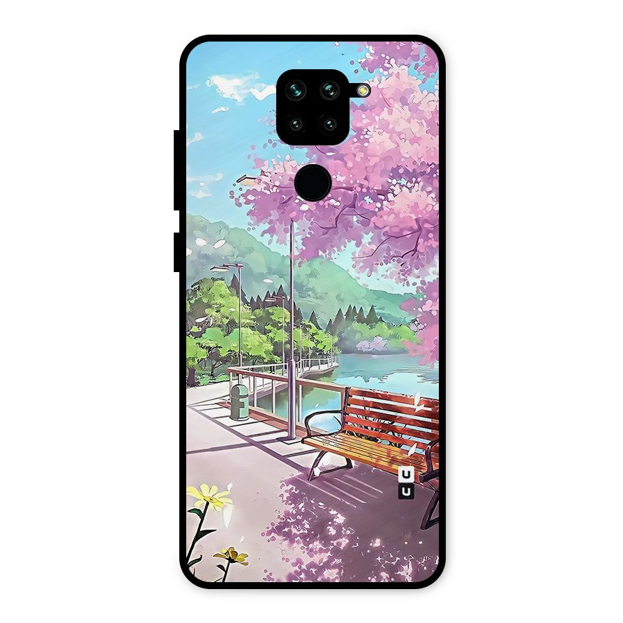 Beautiful Cherry Blossom Landscape Metal Back Case for Redmi Note 9