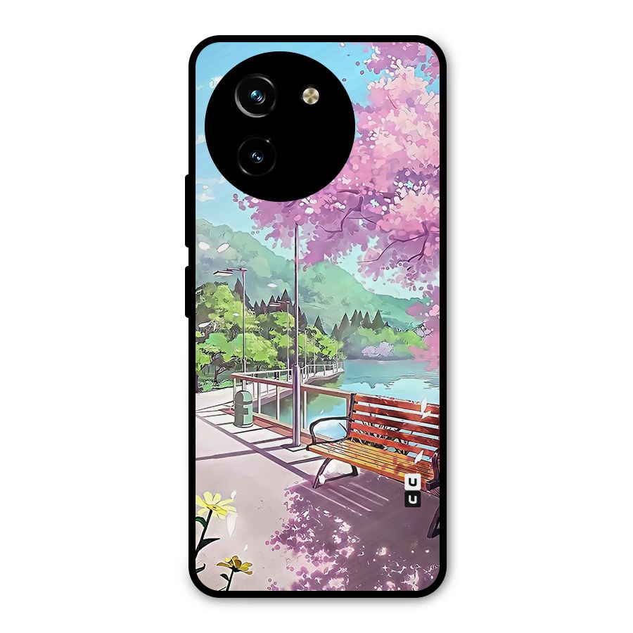 Beautiful Cherry Blossom Landscape Metal Back Case for Vivo T3x