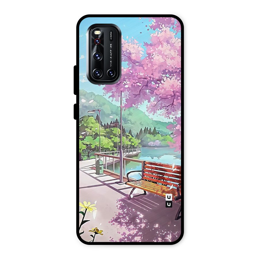 Beautiful Cherry Blossom Landscape Metal Back Case for Vivo V19