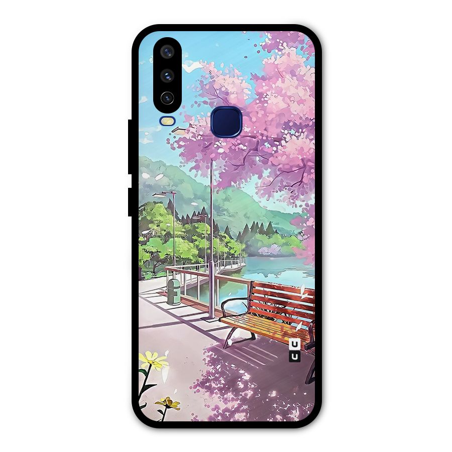 Beautiful Cherry Blossom Landscape Metal Back Case for Vivo Y12