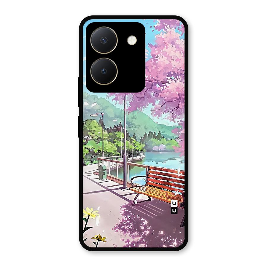 Beautiful Cherry Blossom Landscape Metal Back Case for Vivo Y36