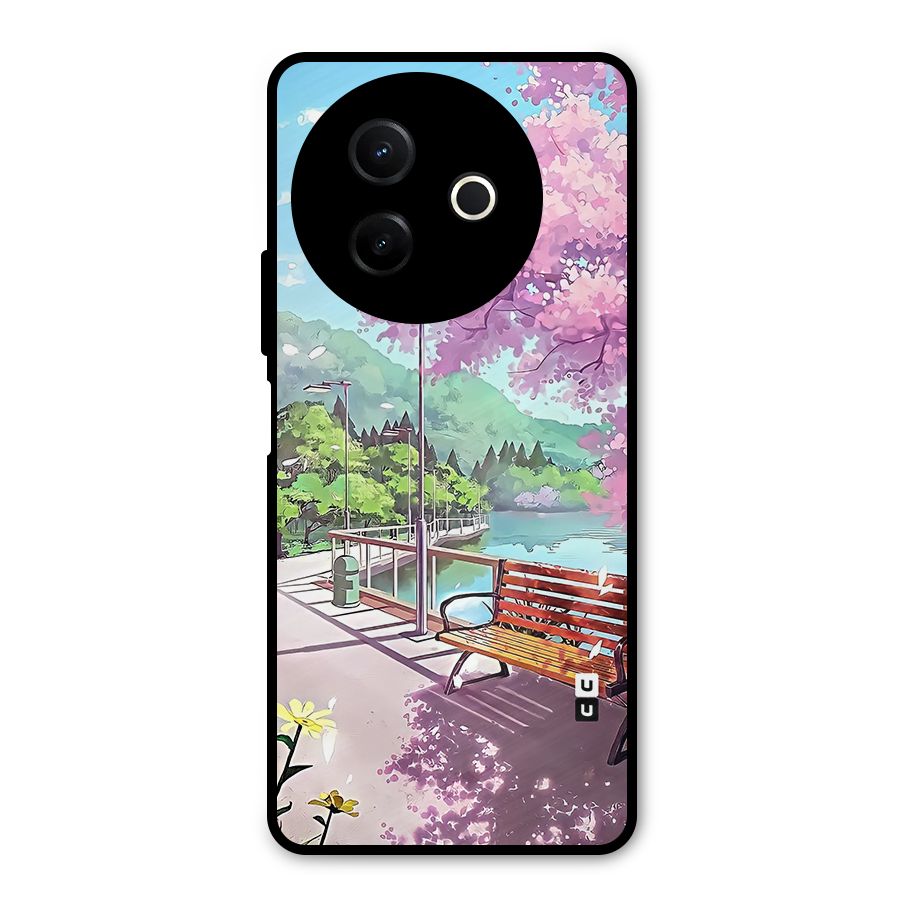 Beautiful Cherry Blossom Landscape Metal Back Case for Vivo Y39