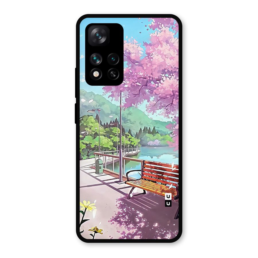 Beautiful Cherry Blossom Landscape Metal Back Case for Xiaomi 11i 5G