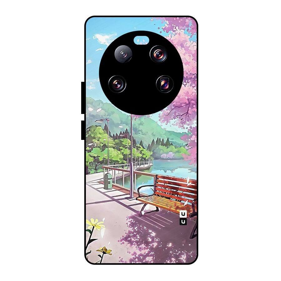 Beautiful Cherry Blossom Landscape Metal Back Case for Xiaomi 13 Ultra