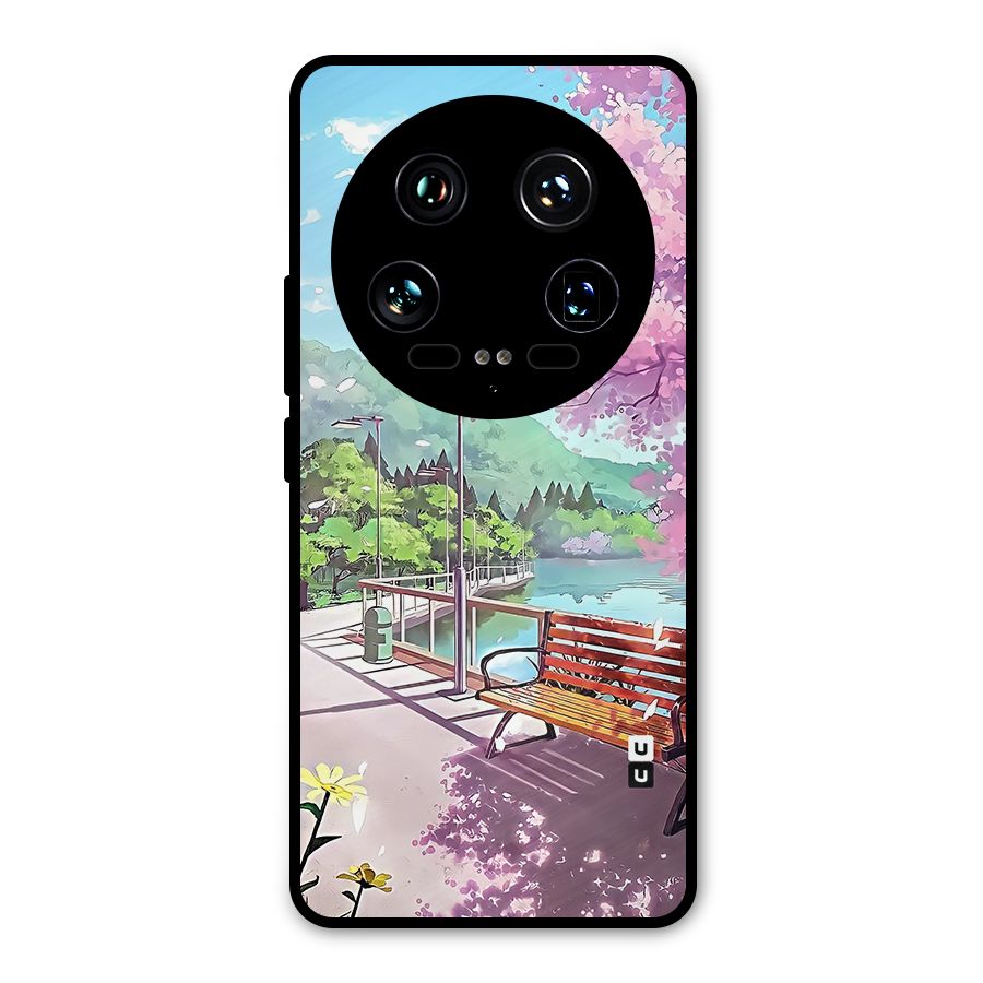 Beautiful Cherry Blossom Landscape Metal Back Case for Xiaomi 14 Ultra