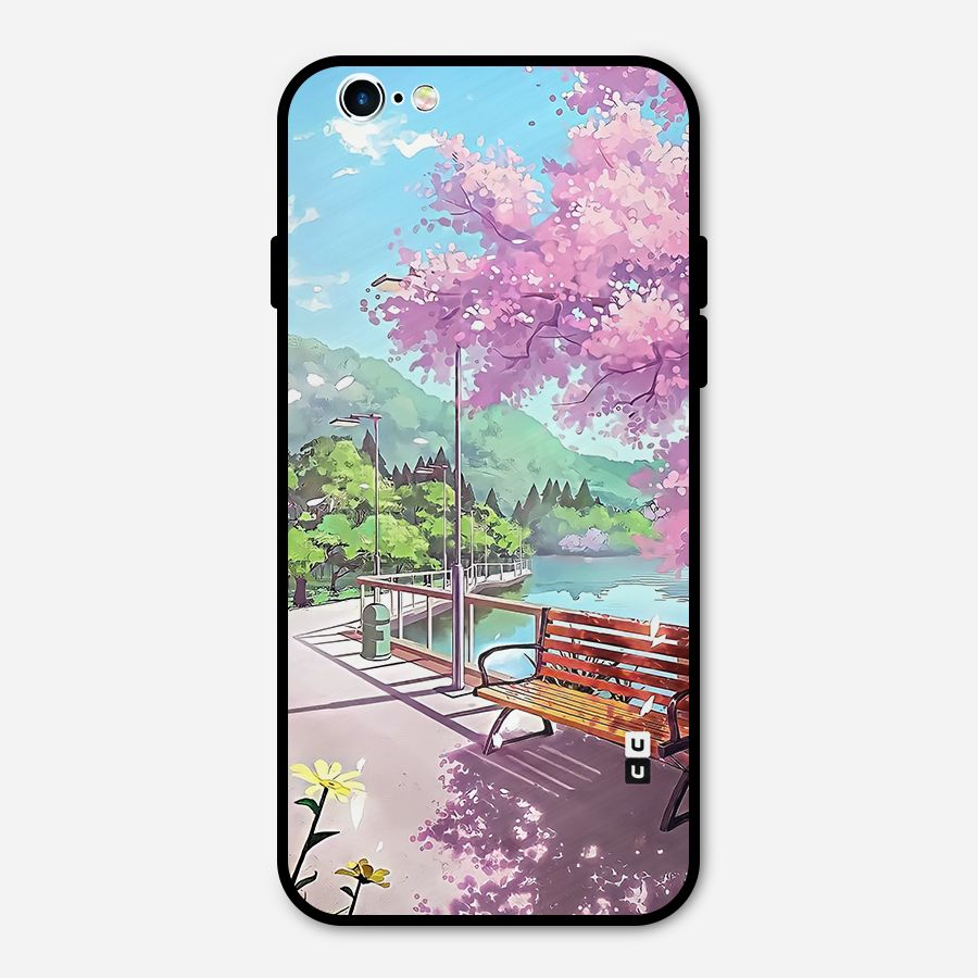 Beautiful Cherry Blossom Landscape Metal Back Case for iPhone 6 6s