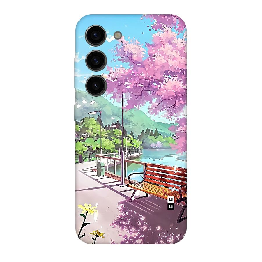 Beautiful Cherry Blossom Landscape Original Polycarbonate Back Case for Galaxy S23
