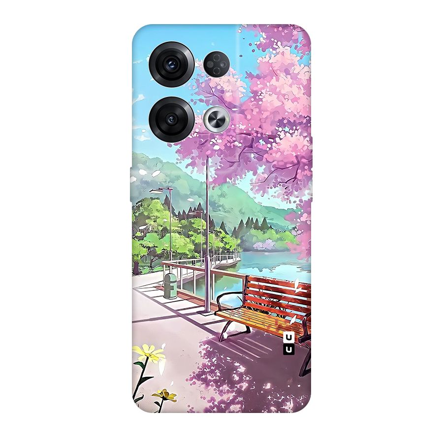 Beautiful Cherry Blossom Landscape Original Polycarbonate Back Case for Oppo Reno8 Pro 5G