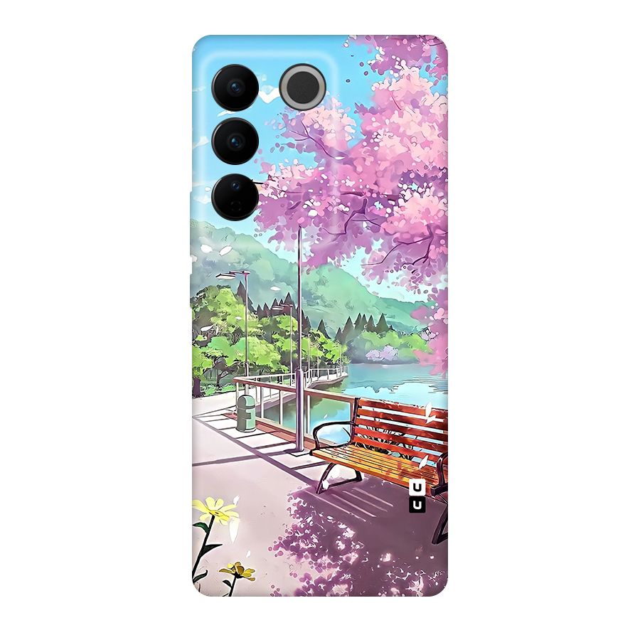 Beautiful Cherry Blossom Landscape Original Polycarbonate Back Case for Vivo V27