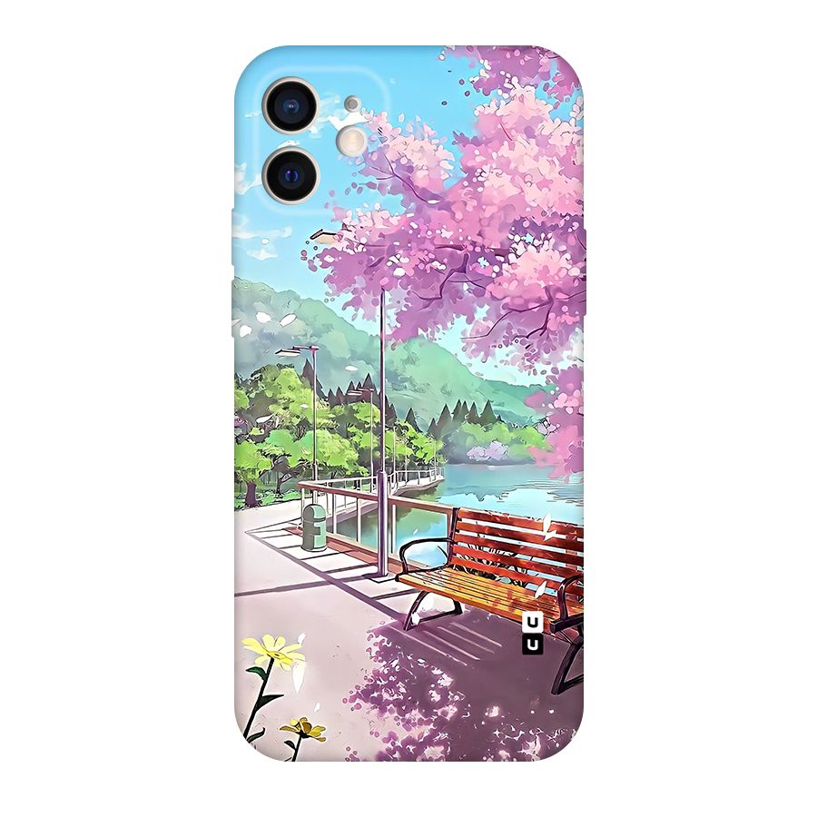 Beautiful Cherry Blossom Landscape Original Polycarbonate Back Case for iPhone 12