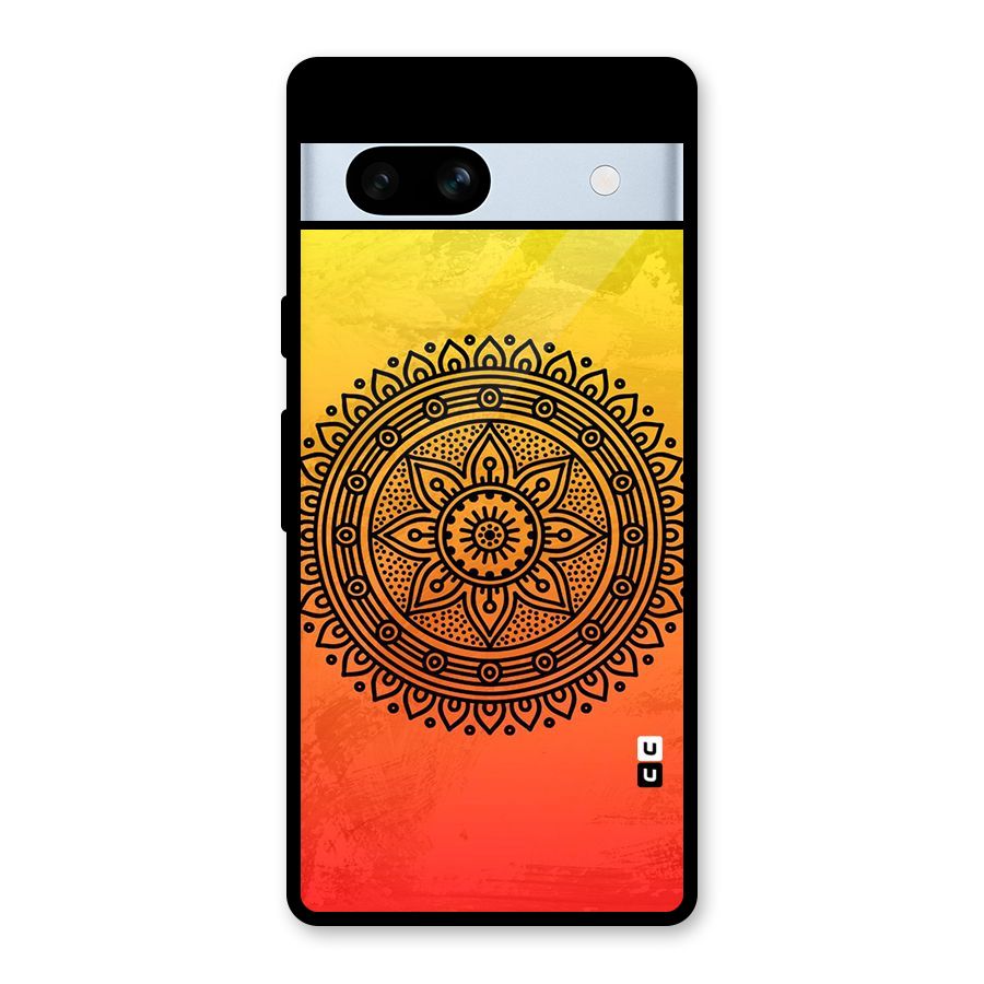 Beautiful Circle Art Glass Back Case for Google Pixel 7a