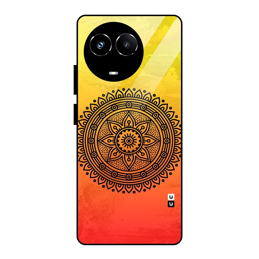 Beautiful Circle Art Glass Back Case for Realme 11X