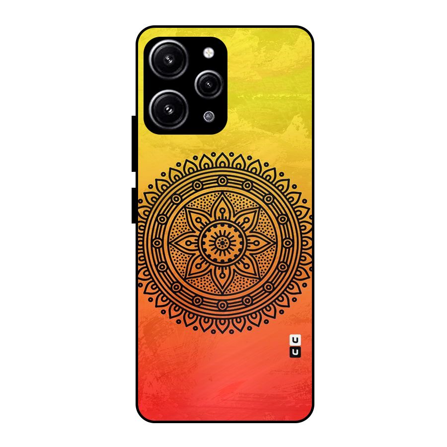 Beautiful Circle Art Glass Back Case for Redmi 12 4G