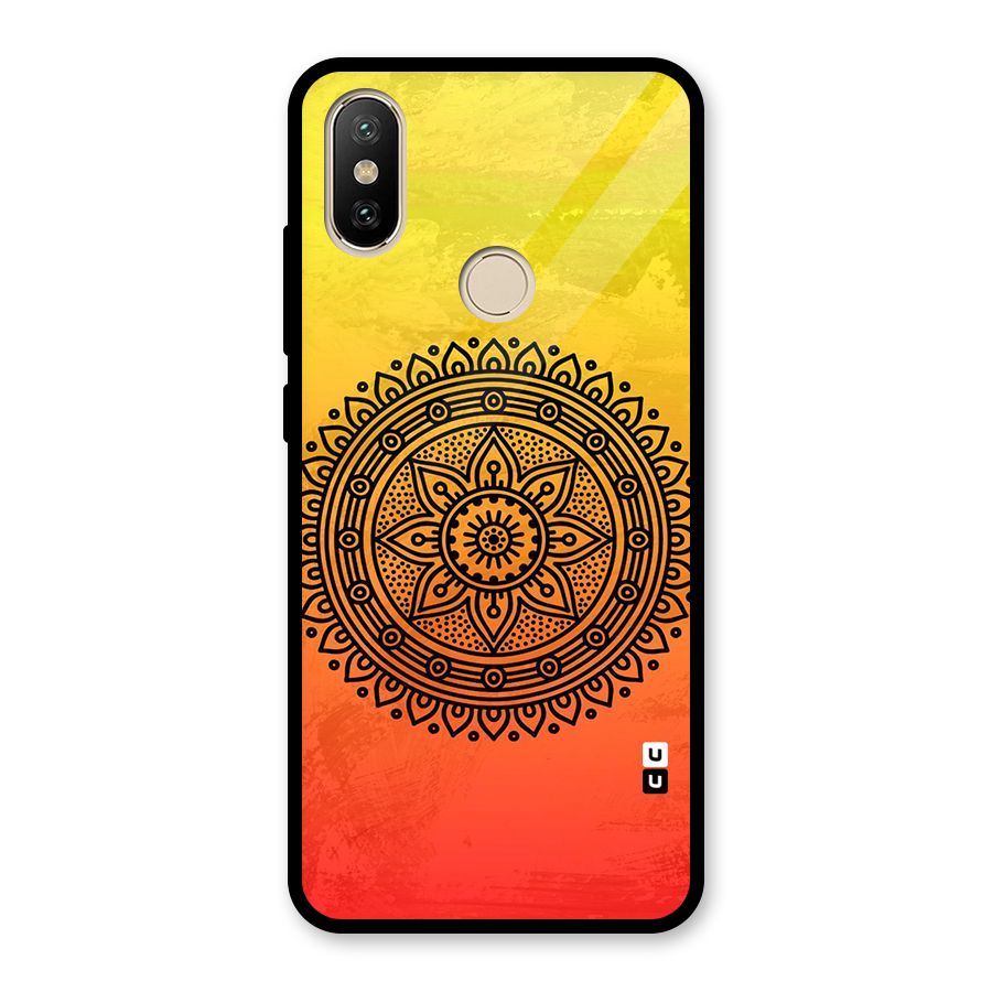 Beautiful Circle Art Glass Back Case for Redmi A2