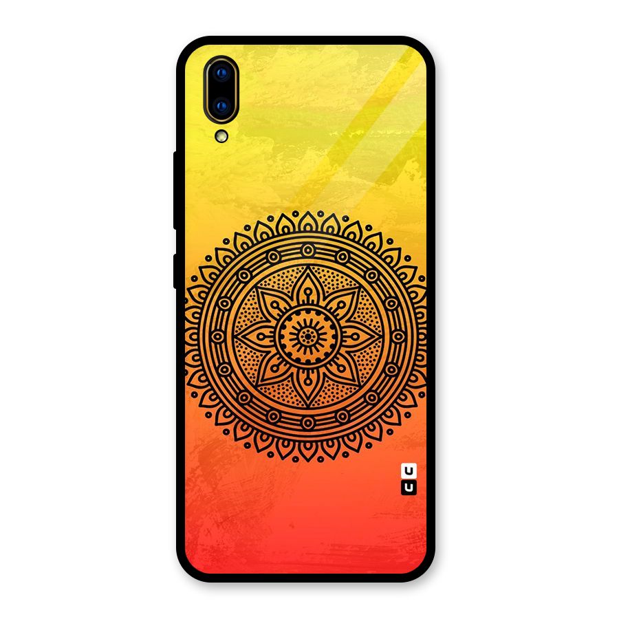 Beautiful Circle Art Glass Back Case for Vivo V11 Pro