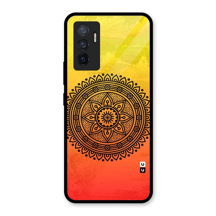 Beautiful Circle Art Glass Back Case for Vivo V23e