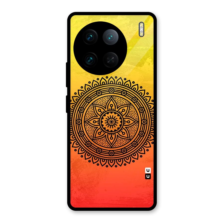 Beautiful Circle Art Glass Back Case for Vivo X90 Pro