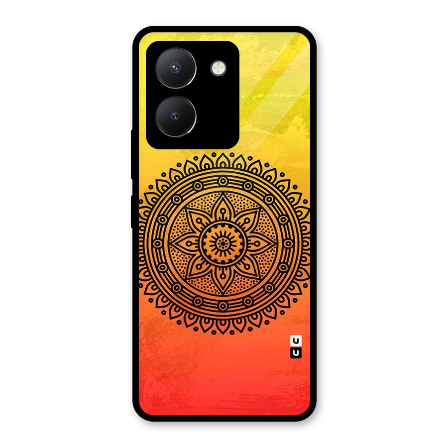 Beautiful Circle Art Glass Back Case for Vivo Y36