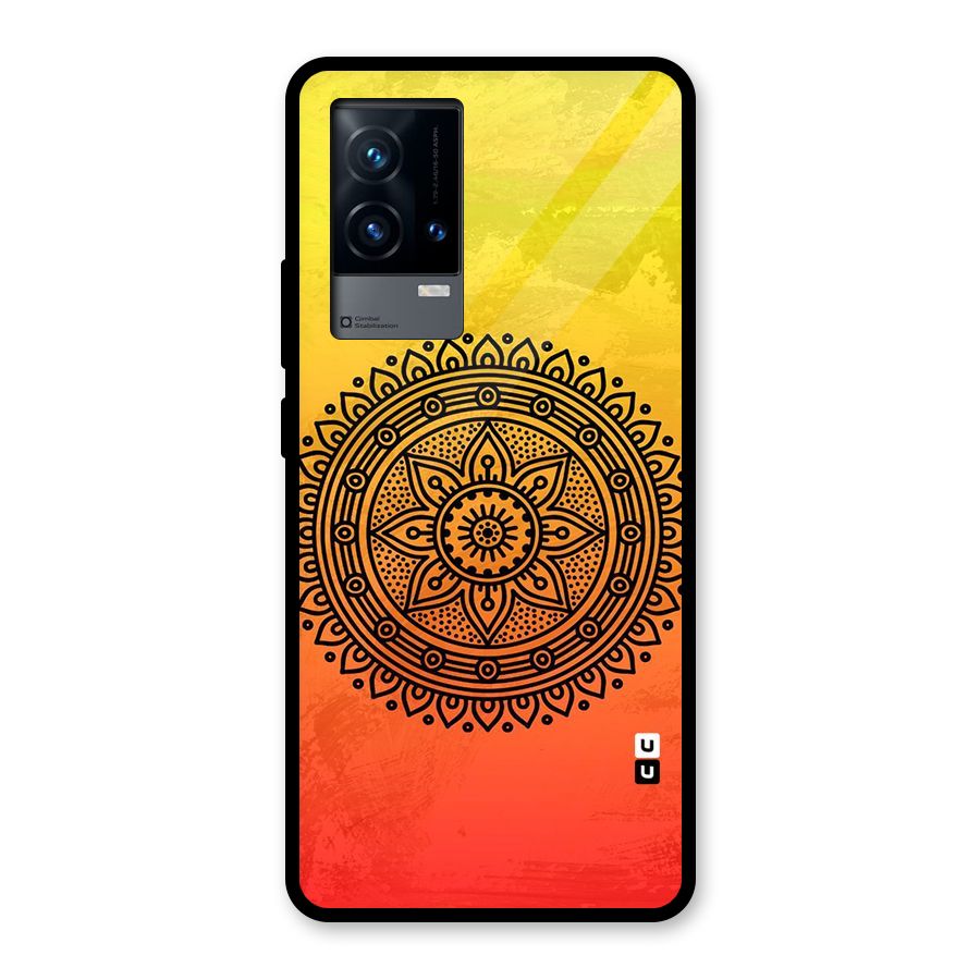 Beautiful Circle Art Glass Back Case for iQOO 9 5G