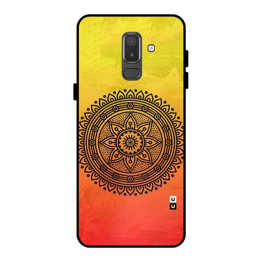 Beautiful Circle Art Metal Back Case for Galaxy On8 (2018)