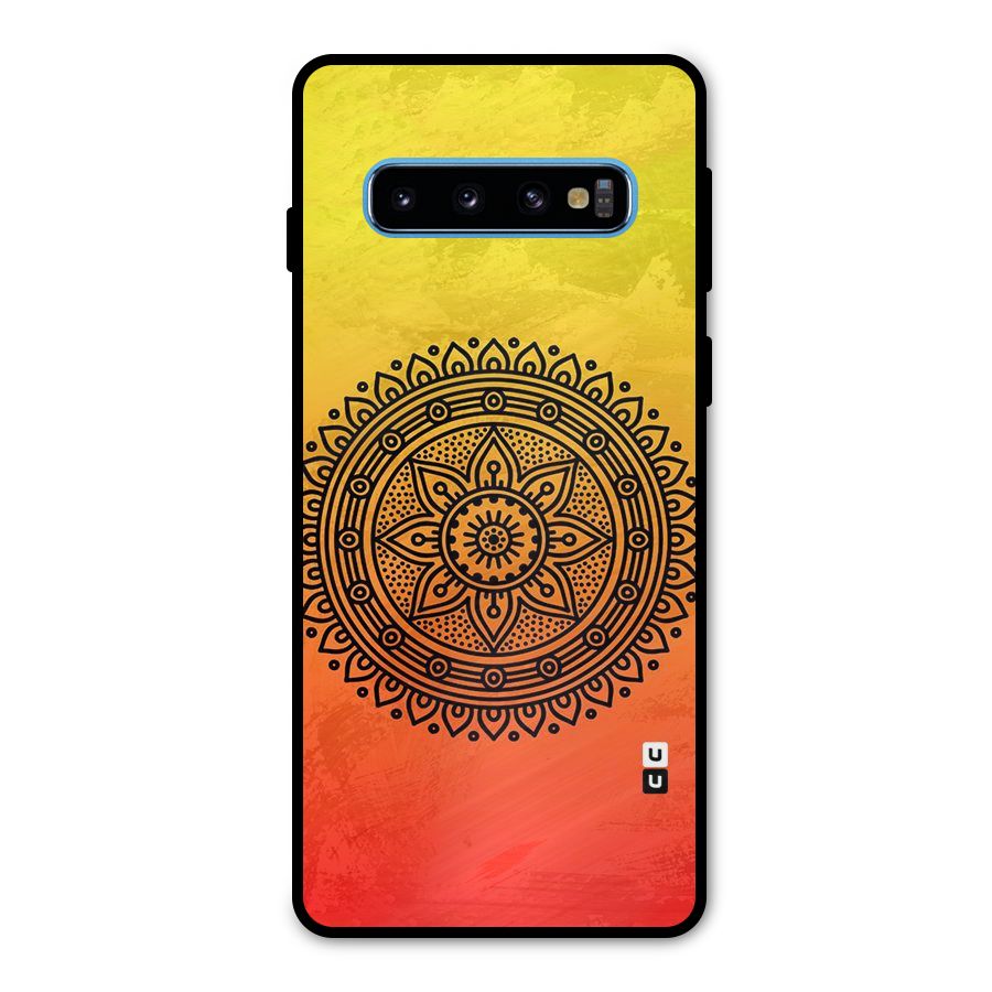 Beautiful Circle Art Metal Back Case for Galaxy S10