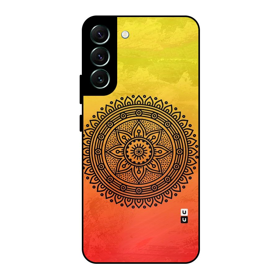 Beautiful Circle Art Metal Back Case for Galaxy S22 Plus 5G