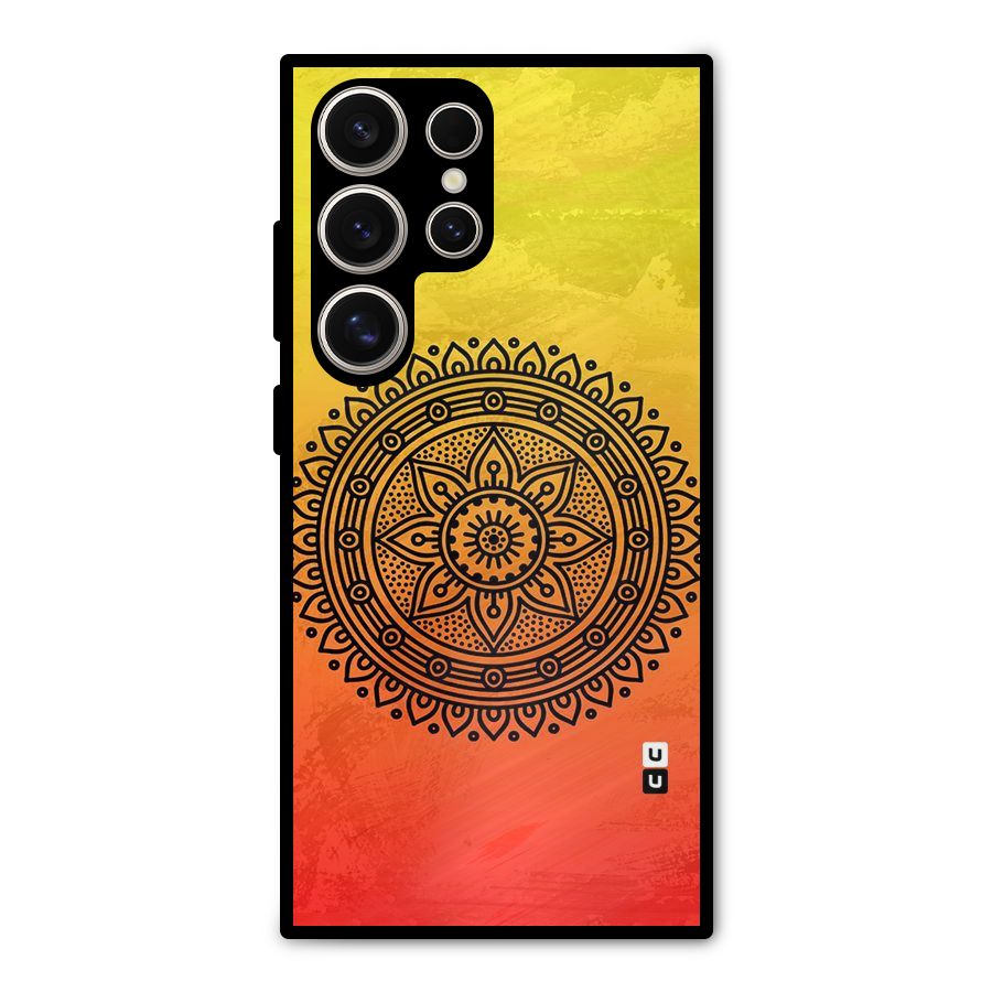 Beautiful Circle Art Metal Back Case for Galaxy S24 Ultra