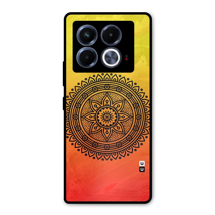 Beautiful Circle Art Metal Back Case for Infinix Note 40 5G