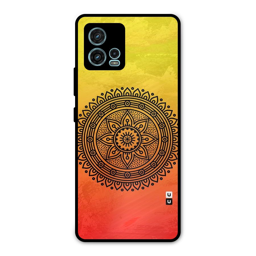 Beautiful Circle Art Metal Back Case for Moto G72