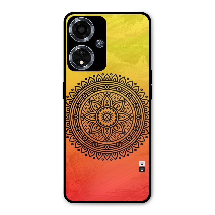 Beautiful Circle Art Metal Back Case for Oppo A59
