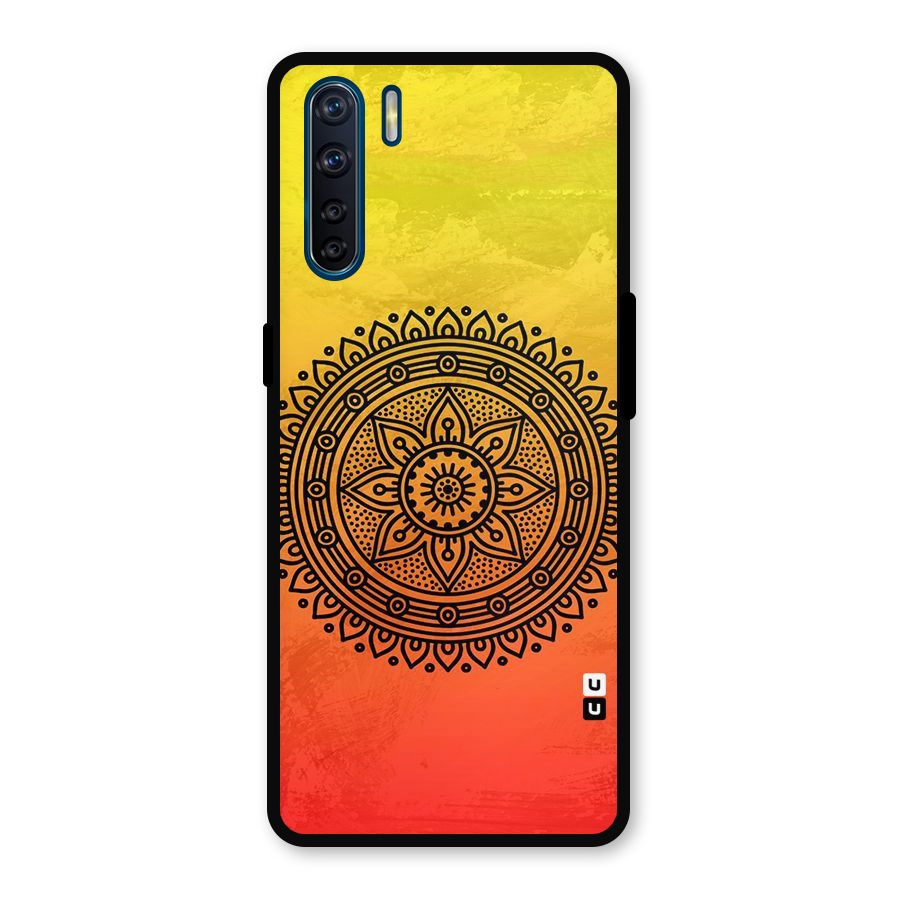 Beautiful Circle Art Metal Back Case for Oppo F15