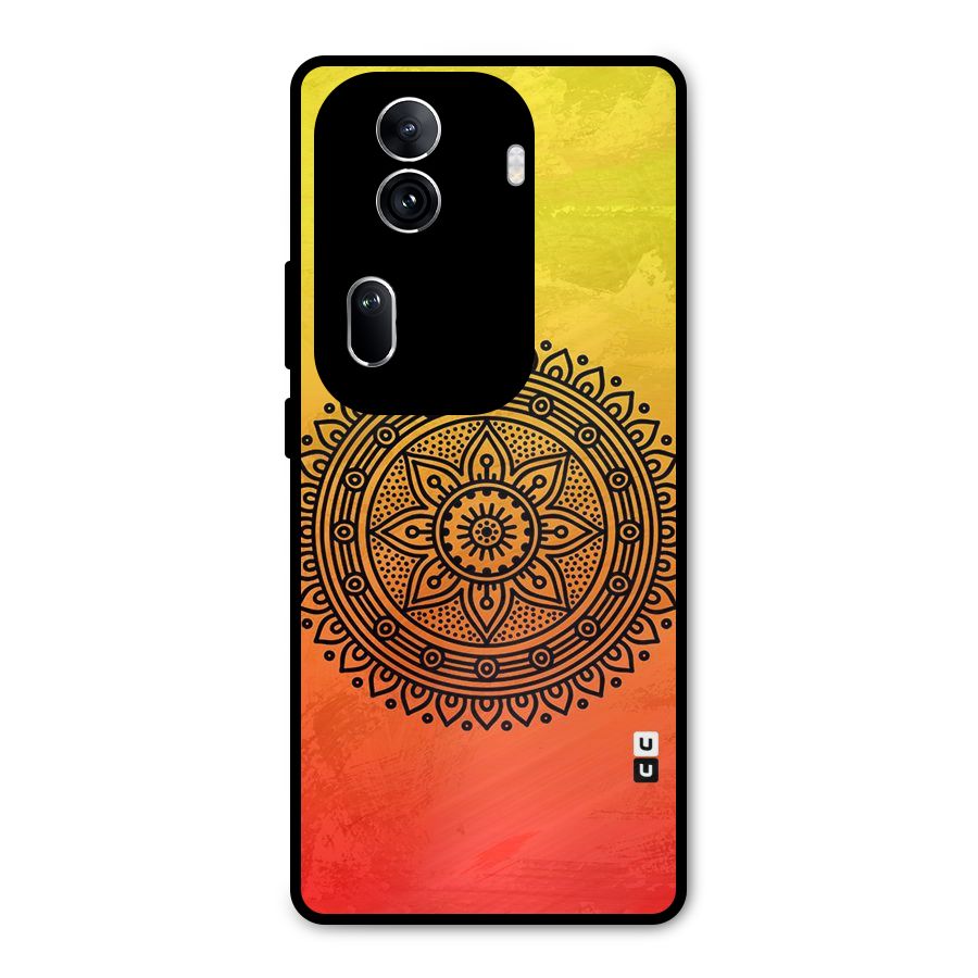 Beautiful Circle Art Metal Back Case for Oppo Reno11 Pro 5G