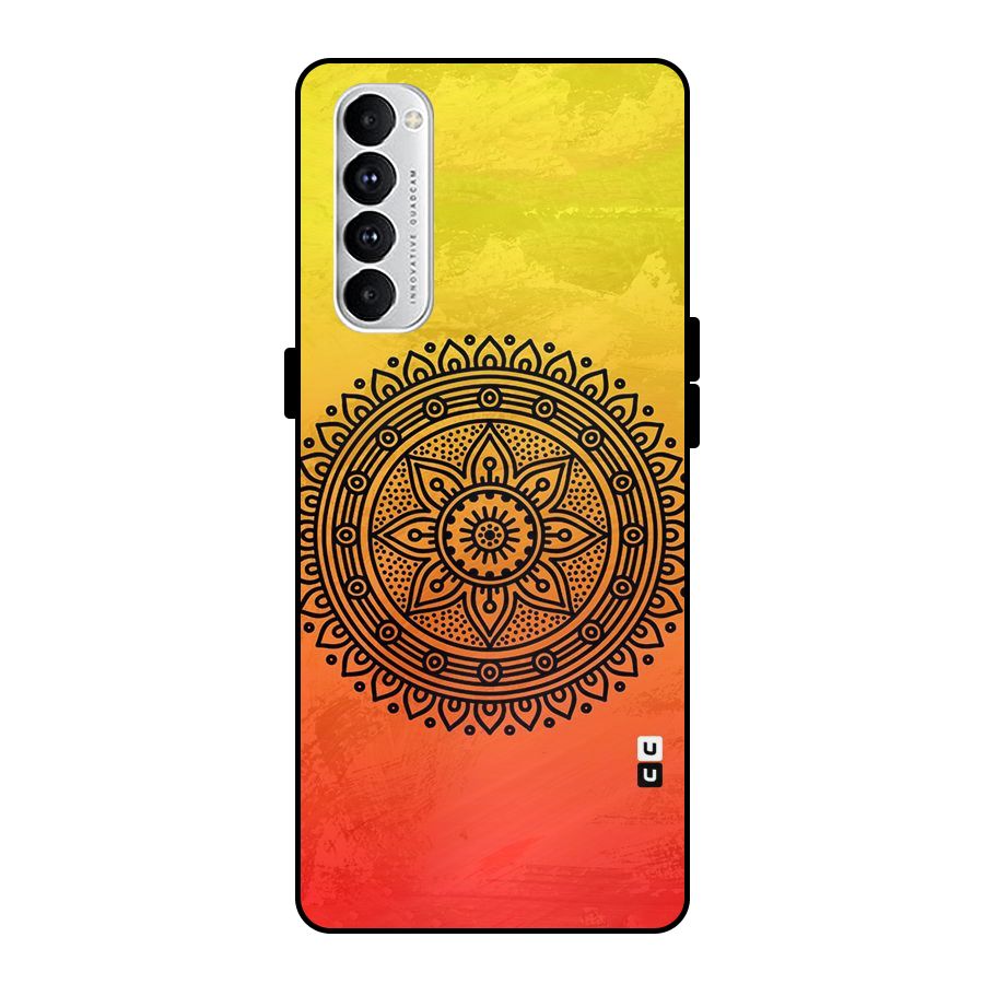 Beautiful Circle Art Metal Back Case for Oppo Reno4 Pro