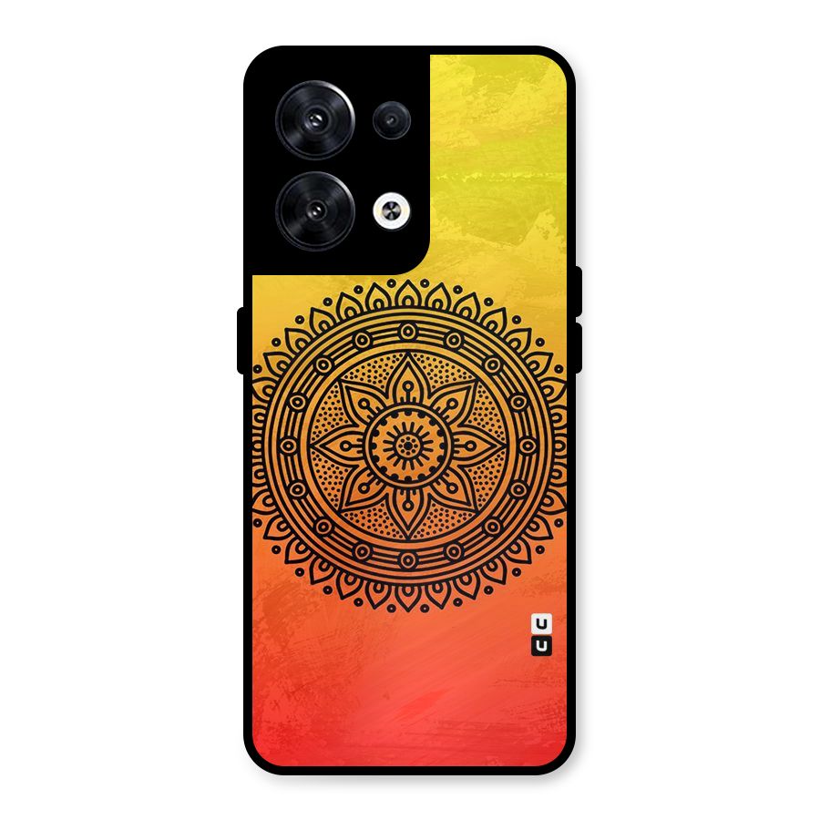 Beautiful Circle Art Metal Back Case for Oppo Reno8 5G