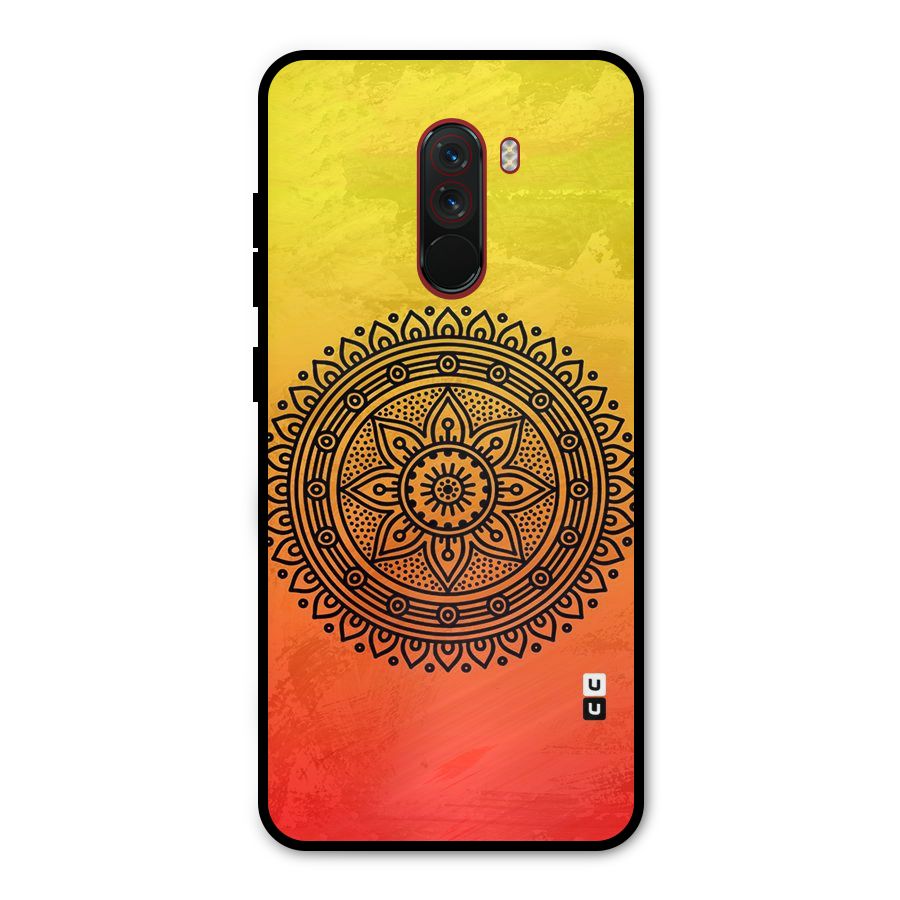 Beautiful Circle Art Metal Back Case for Poco F1