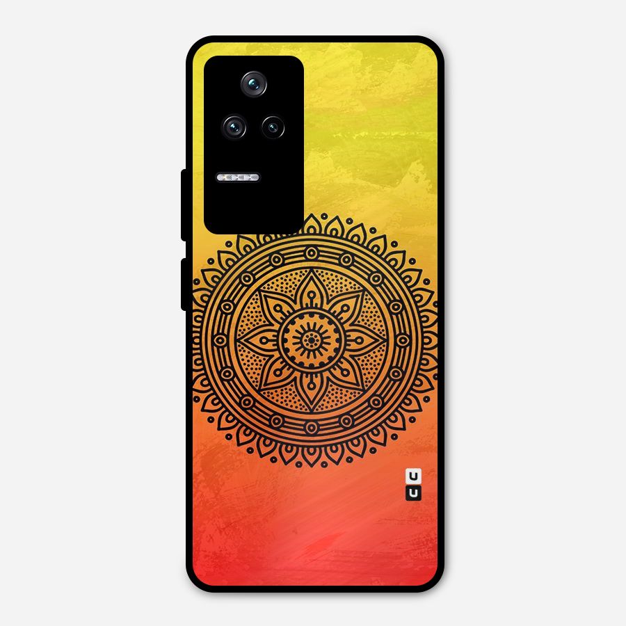 Beautiful Circle Art Metal Back Case for Poco F4 5G