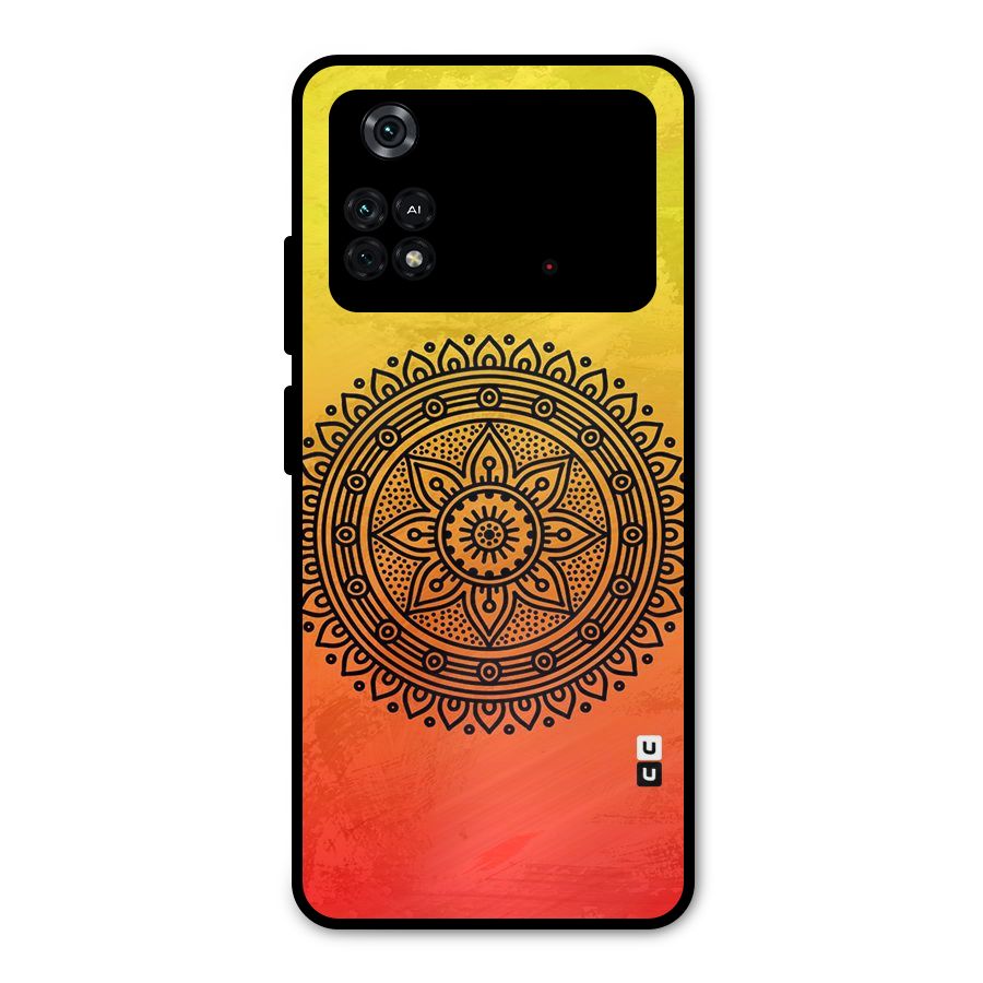 Beautiful Circle Art Metal Back Case for Poco M4 Pro 4G