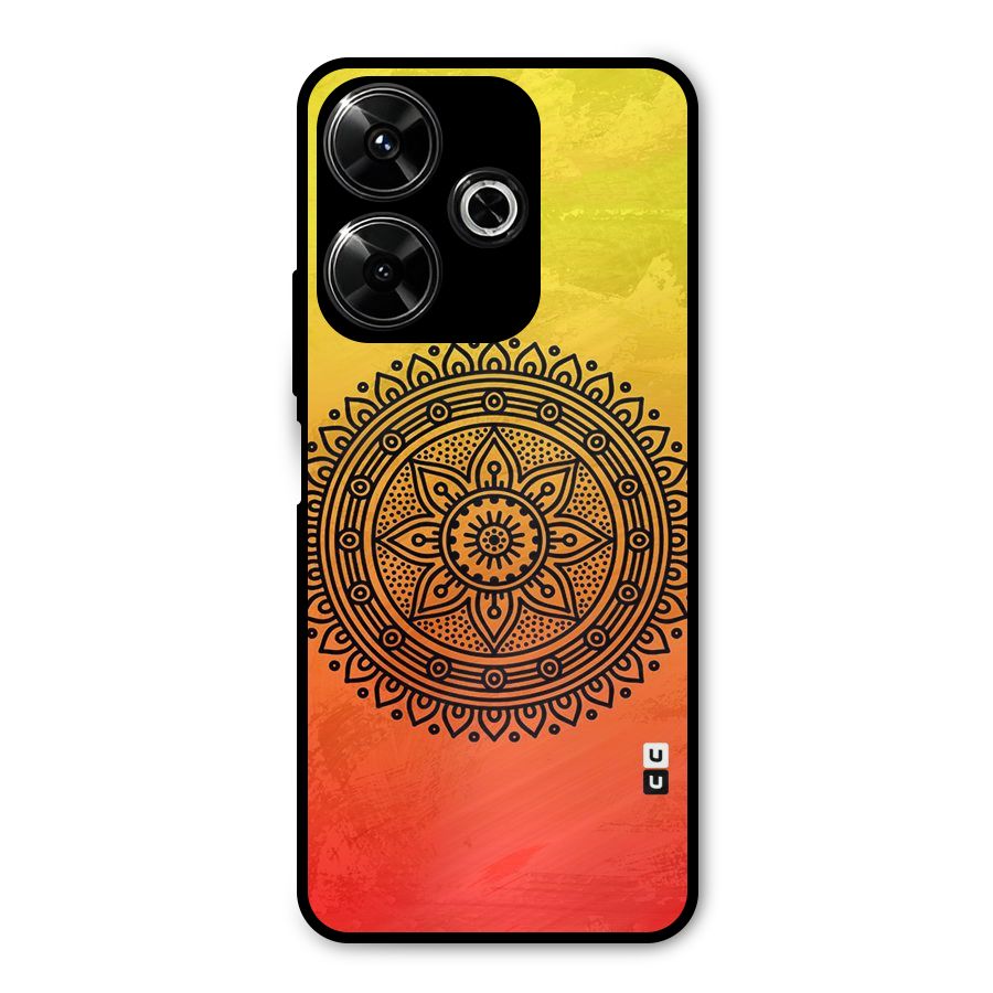 Beautiful Circle Art Metal Back Case for Poco M6 Plus