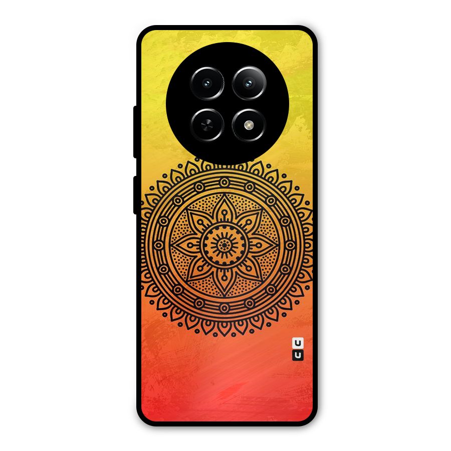 Beautiful Circle Art Metal Back Case for Realme 12x 5G