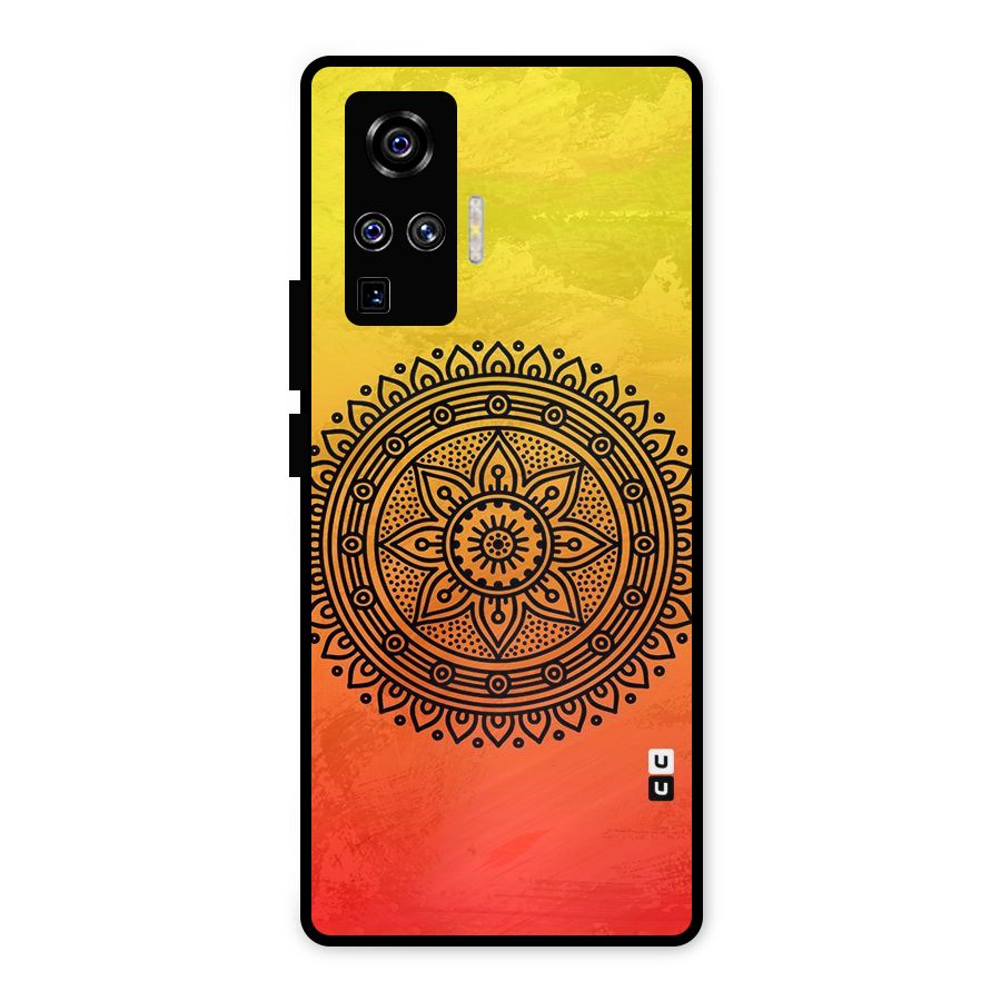 Beautiful Circle Art Metal Back Case for Vivo X50 Pro