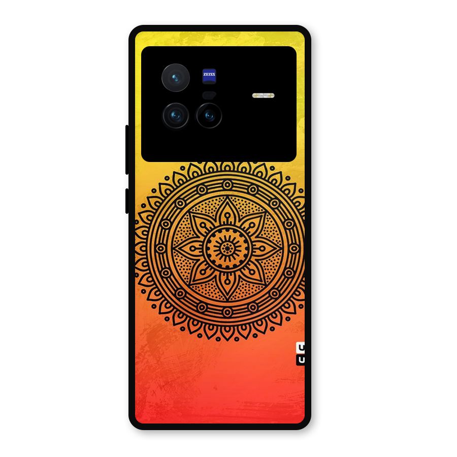 Beautiful Circle Art Metal Back Case for Vivo X80
