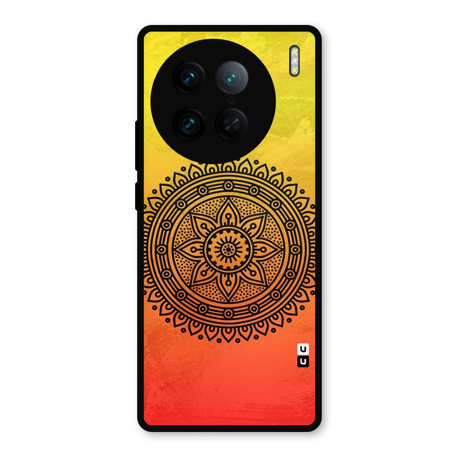 Beautiful Circle Art Metal Back Case for Vivo X90 Pro