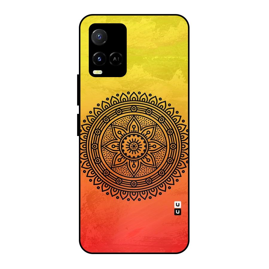 Beautiful Circle Art Metal Back Case for Vivo Y21 2021