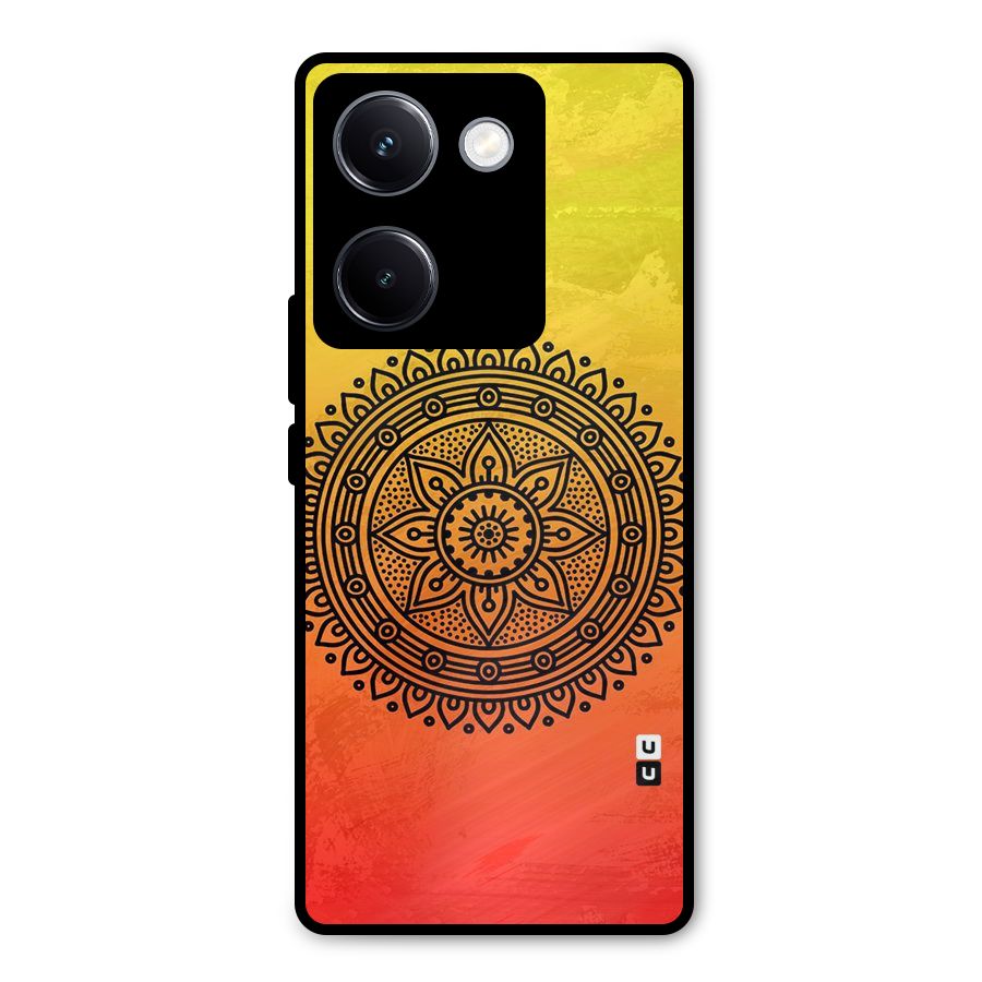 Beautiful Circle Art Metal Back Case for Vivo Y300 Plus