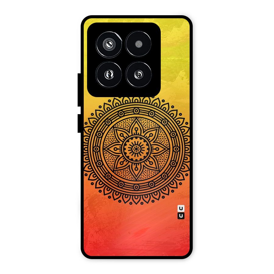 Beautiful Circle Art Metal Back Case for Xiaomi 14 Pro