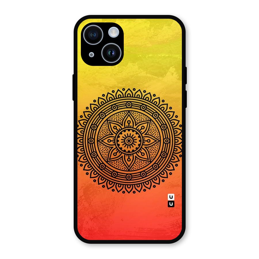 Beautiful Circle Art Metal Back Case for iPhone 14